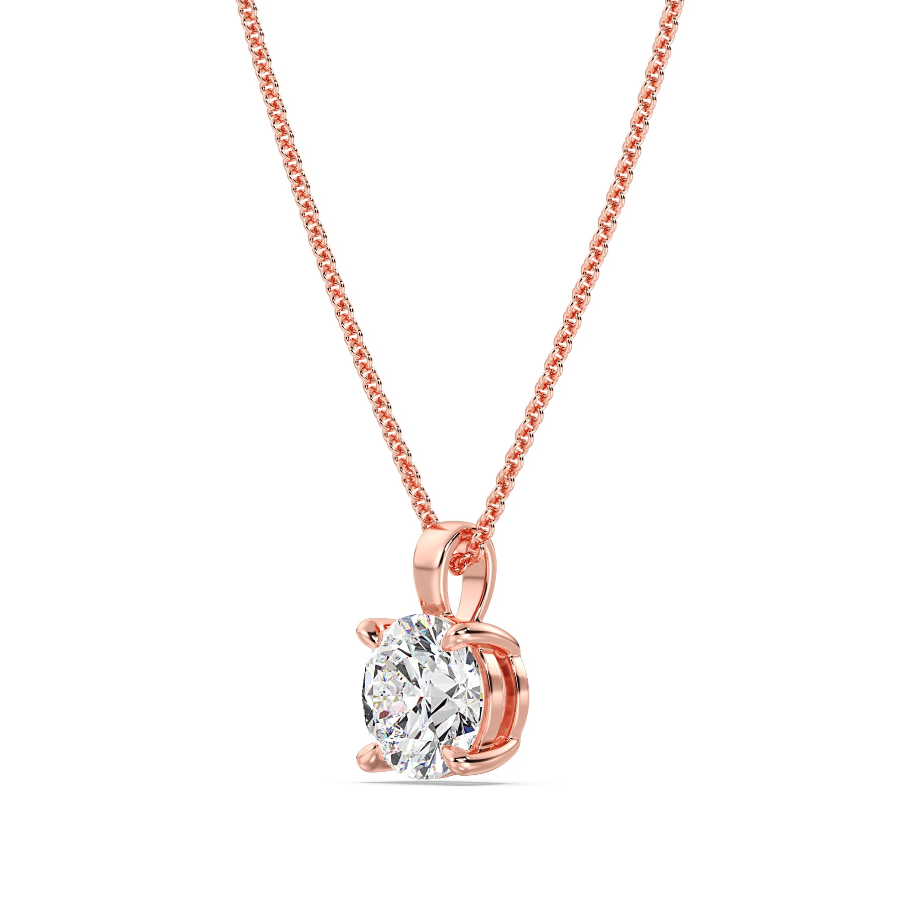 ElegantRound-CutLab-GrownDiamondSolitairePendantin14KRoseGoldwithClassic4-ClawSetting_RG_2