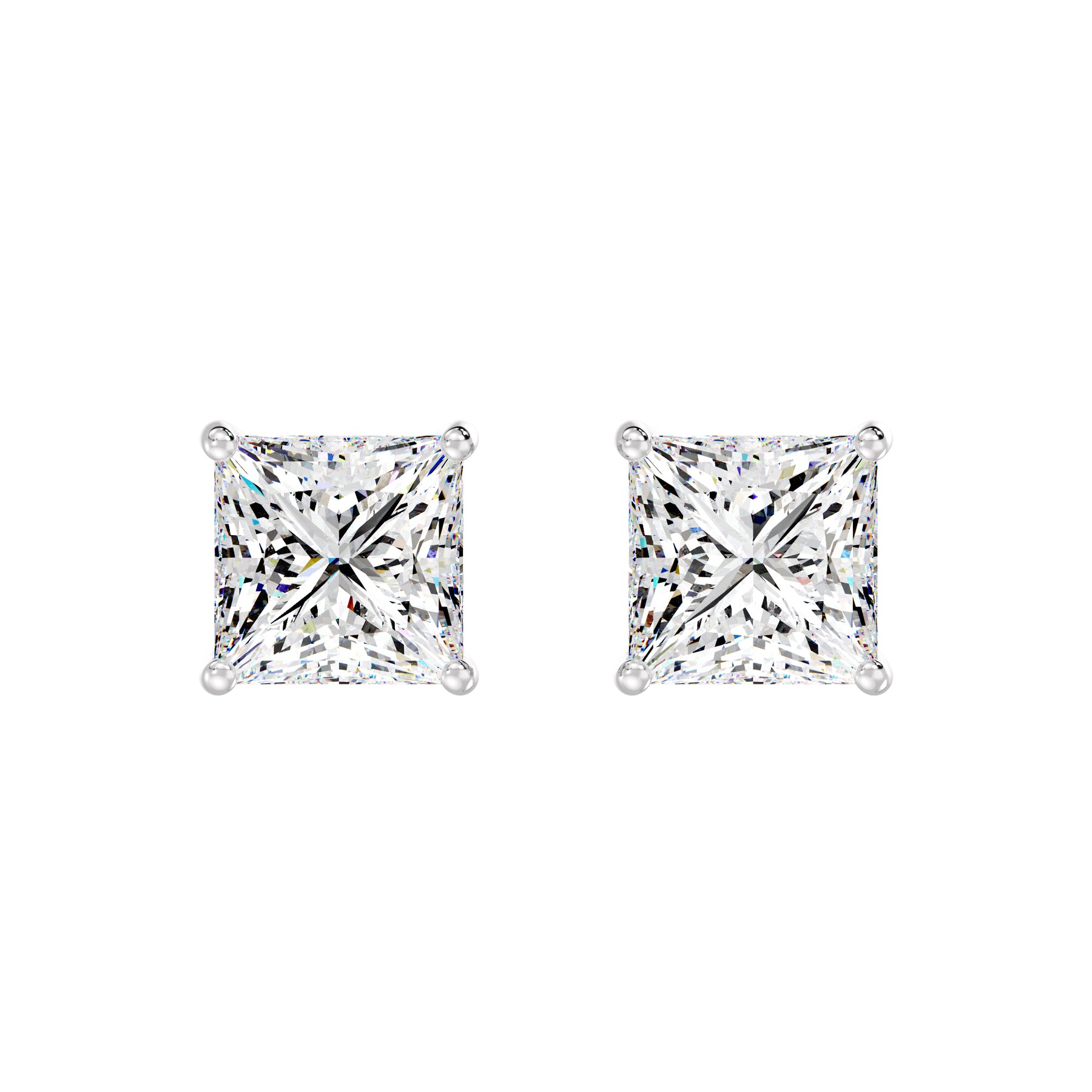 IGI_Certified_Princess-Cut_Diamond_Studs_in_White_Gold