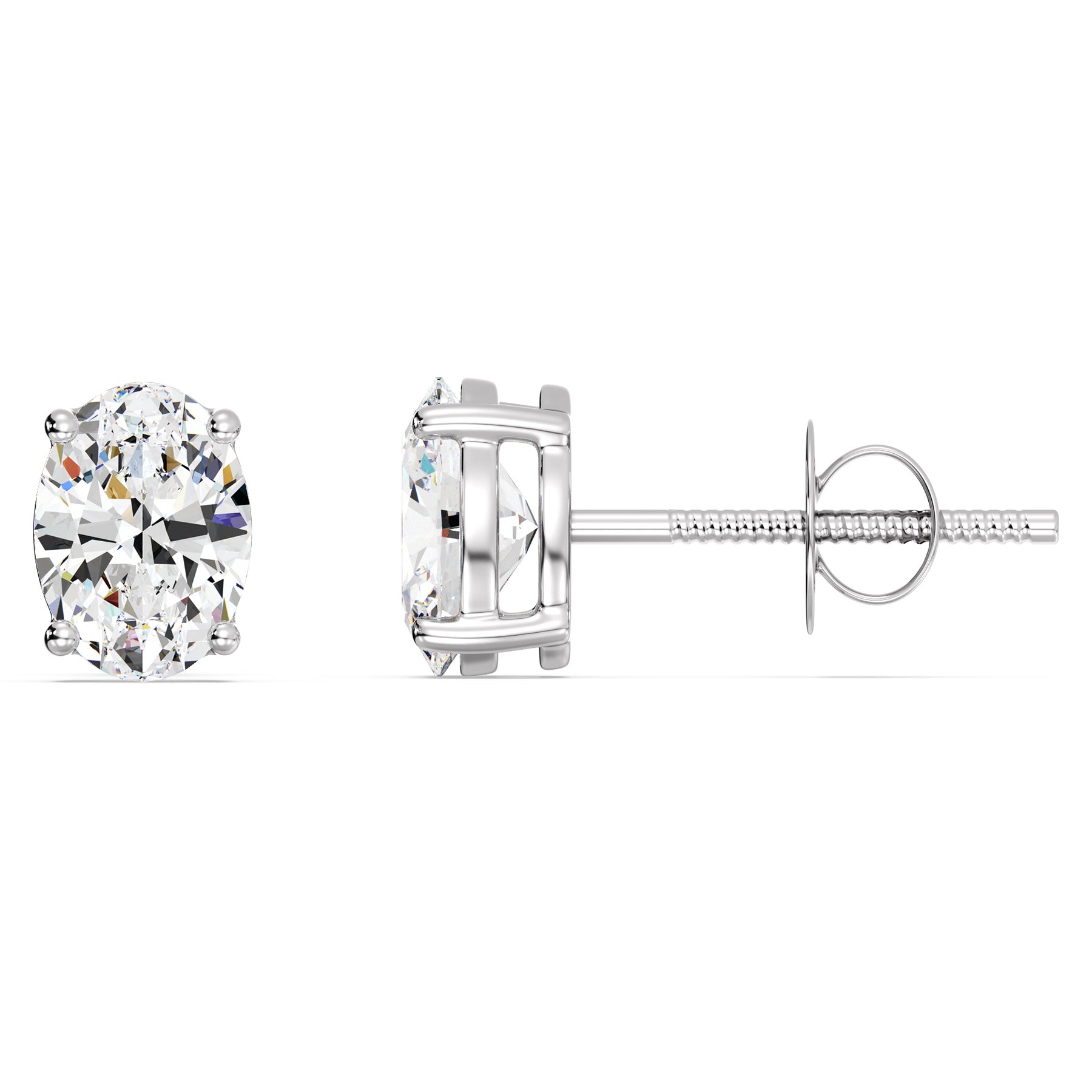 Oval_Shaped_Lab-Grown_Diamond_Stud_Earrings_with_14K_White_Gold_Setting